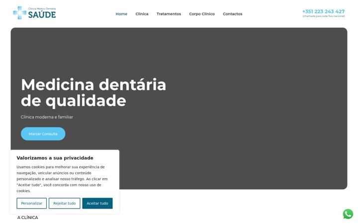 Ekrano kopija clinicamedico-dentariasaude.pt