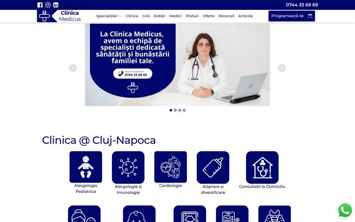 Skjermbilde av clinicamedicus.ro