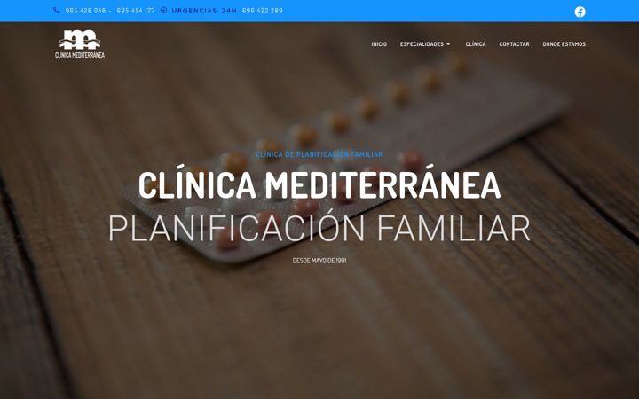 Captura de ecrã de clinicamediterranea.es