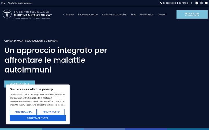 Screenshot of clinicametabolomica.it