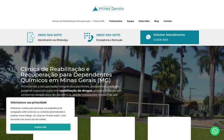 Screenshot of clinicamg.com.br