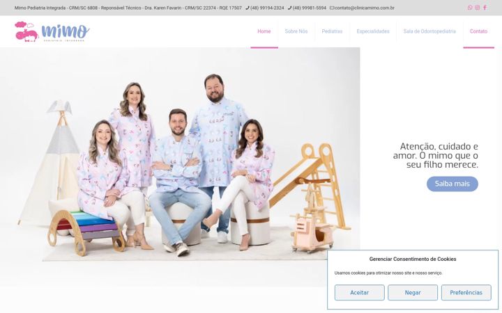Screenshot of clinicamimo.com.br