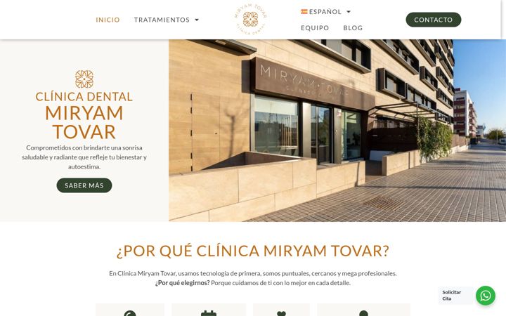 Screenshot of clinicamiryamtovar.com