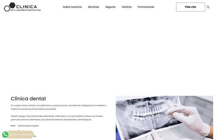 Screenshot of clinicamlsanchezmurcia.com
