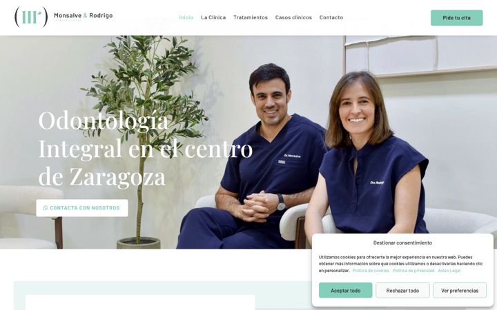 Screenshot of clinicamonsalveyrodrigo.com