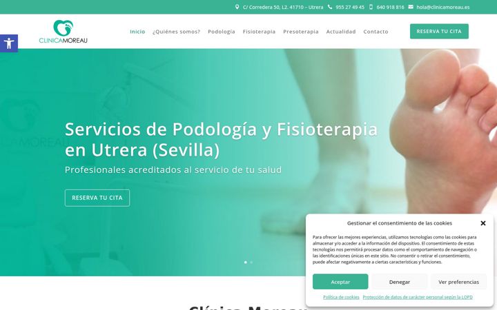 Screenshot of clinicamoreau.es