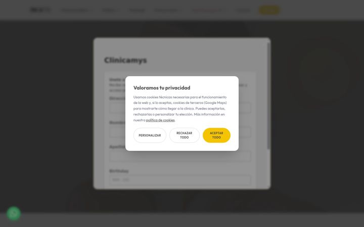 Screenshot of clinicamys.com