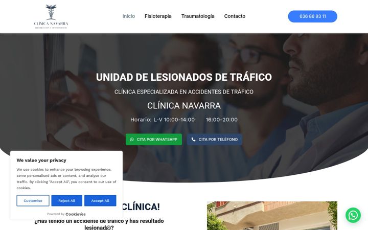 Screenshot of clinicanavarrasalud.com