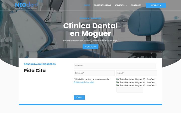 Screenshot of clinicaneodentmoguer.com