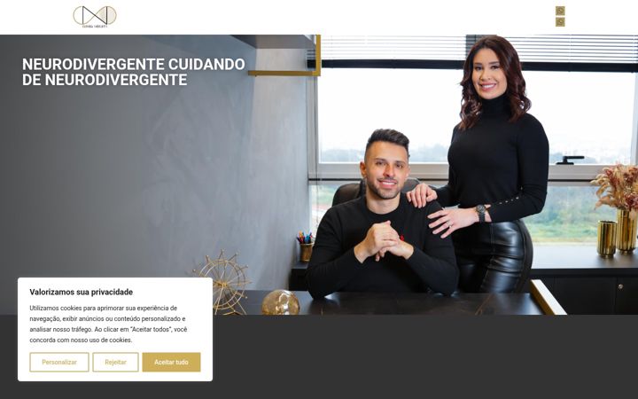Screenshot stránky clinicanicoletti.com.br