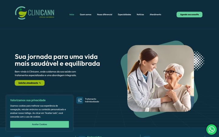 Screenshot of clinicann.com.br
