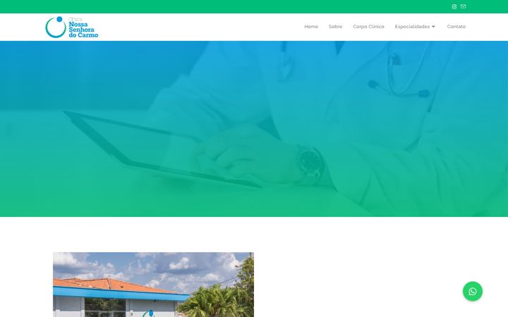 Screenshot of clinicanossasenhoradocarmo.com.br