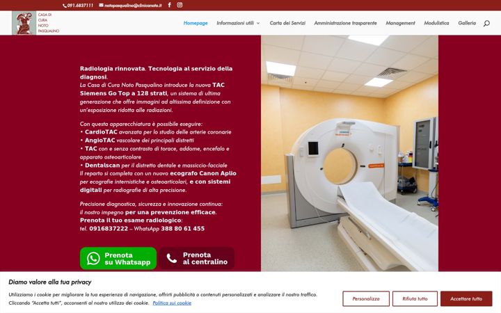 Screenshot of clinicanoto.it
