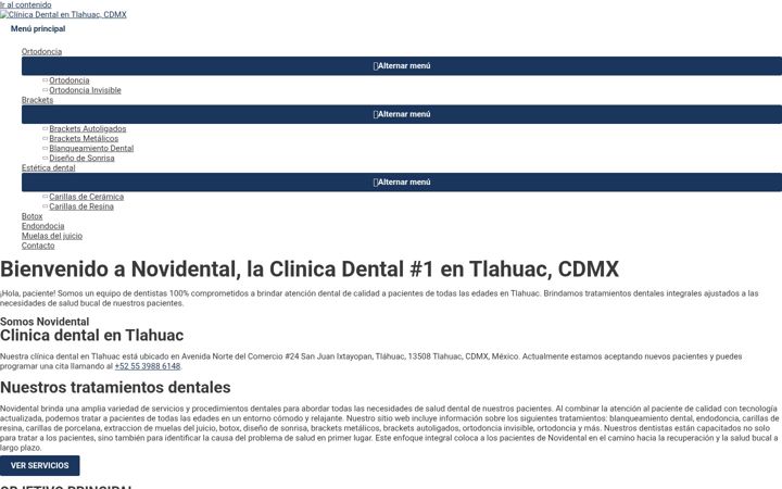 Screenshot of clinicanovidental.com