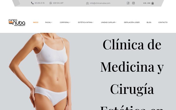 Screenshot of clinicanuba.com