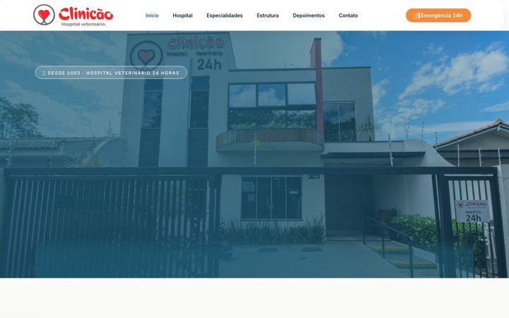 Skjámynd af clinicao24h.com.br