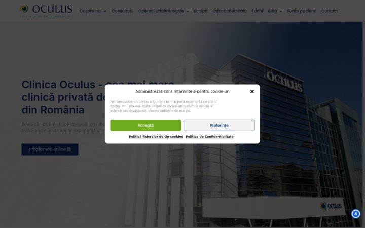 Zrzut ekranu clinicaoculus.ro