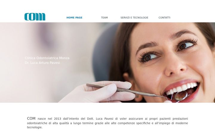 Screenshot of clinicaodontoiatricamonza.com