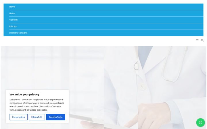 Captura de ecrã de clinicaodontoiatricauda.it