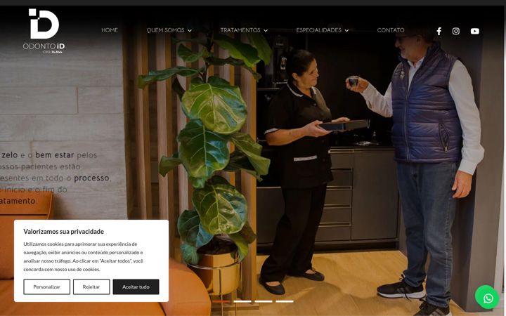 Screenshot of clinicaodontoid.com.br