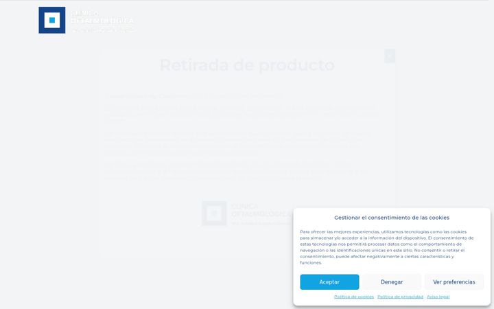 Screenshot of clinicaoftalmologicaangulo.com
