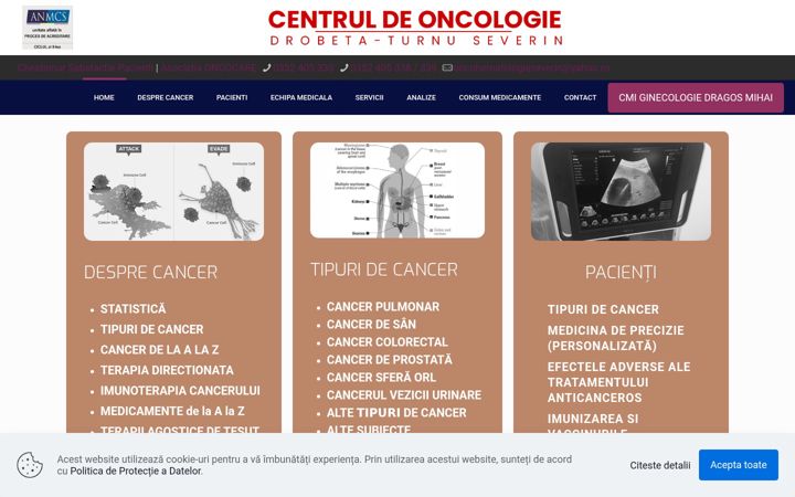 Zrzut ekranu clinicaoncologieseverin.ro