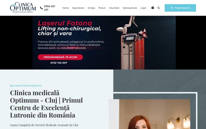 Zrzut ekranu clinicaoptimum.ro