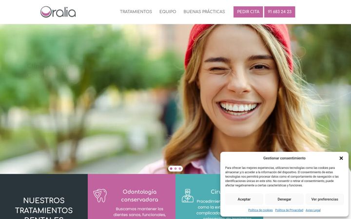 Screenshot of clinicaoralia.com