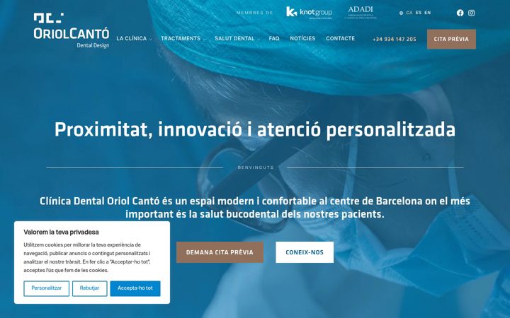Screenshot of clinicaoriolcanto.com