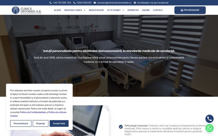 Zrzut ekranu clinicaortomedab.ro