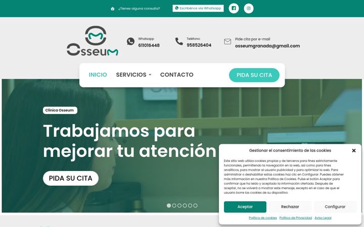 Screenshot of clinicaosseum.es