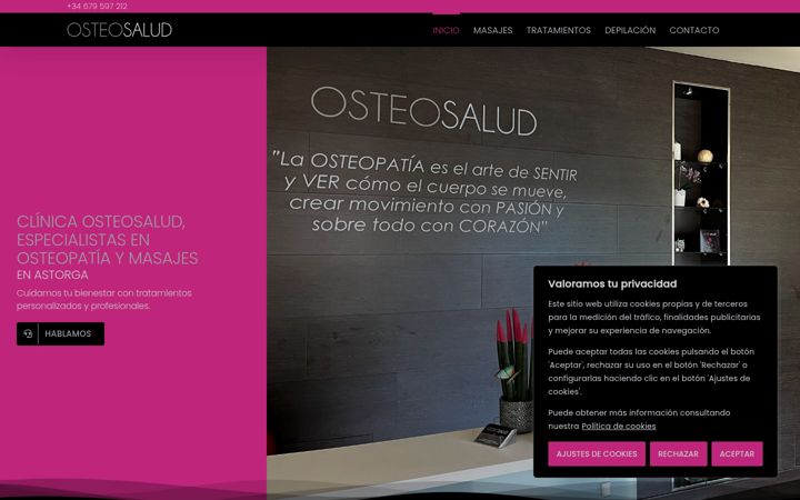 Screenshot of clinicaosteosalud.com