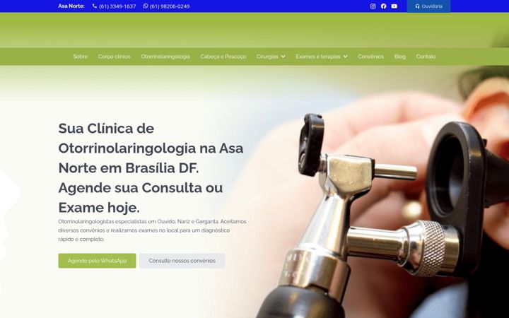 Screenshot of clinicaotorrinocenter.med.br