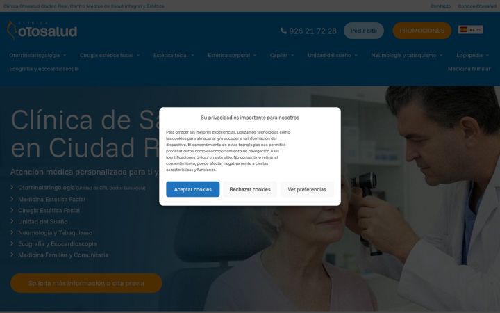 Screenshot of clinicaotosalud.es
