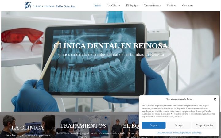 Screenshot of clinicapablogonzalez.com