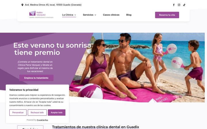 Screenshot of clinicaparravazquez.es