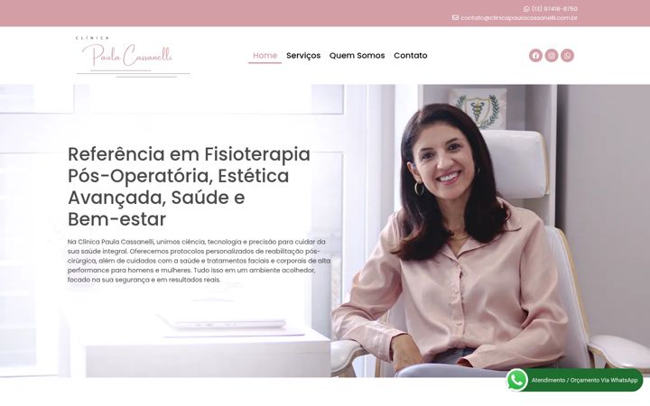 Screenshot of clinicapaulacassanelli.com.br