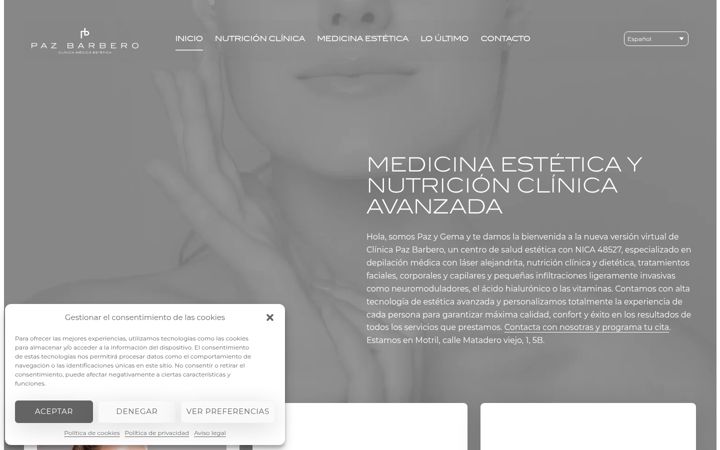 Screenshot of clinicapazbarbero.com