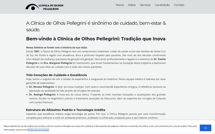 Screenshot of clinicapellegrini.com.br