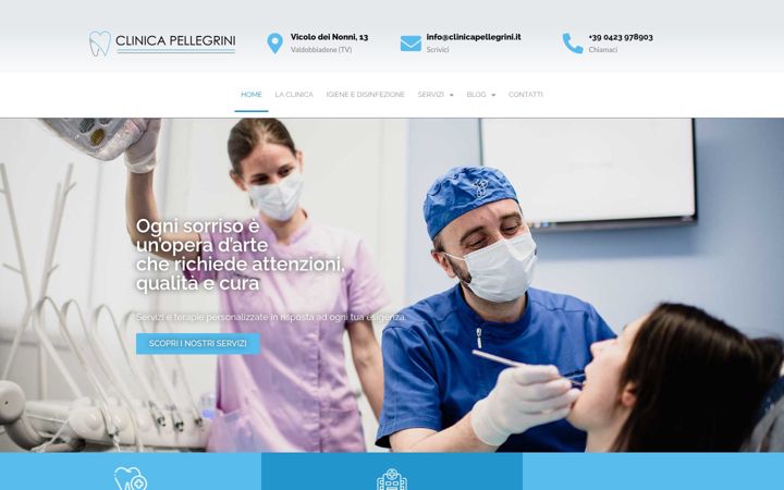 Ekrano kopija clinicapellegrini.it