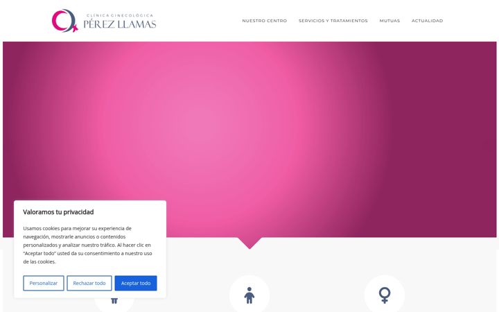 Screenshot of clinicaperezllamas.es