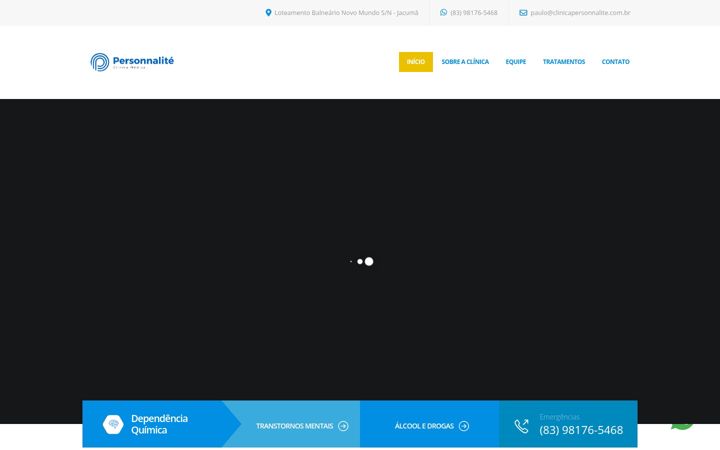 Screenshot of clinicapersonnalite.com.br