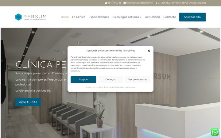 Screenshot of clinicapersum.com