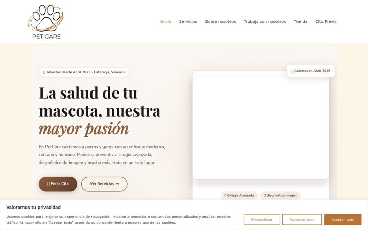 Screenshot of clinicapetcare.es