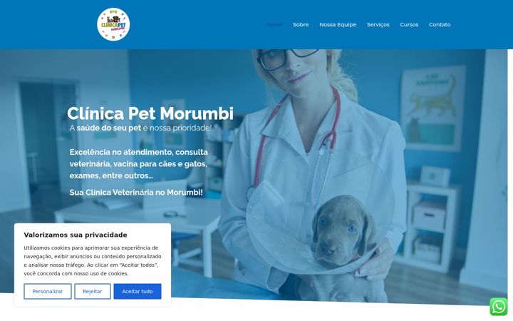Captura de pantalla de clinicapetmorumbi.com.br