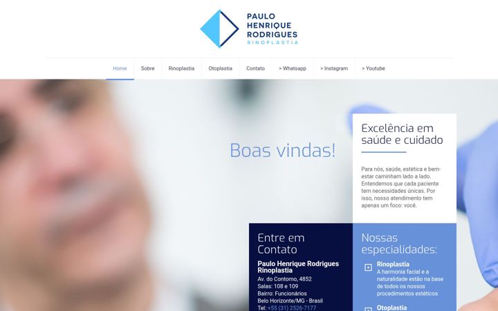 Screenshot of clinicaphrodrigues.com.br