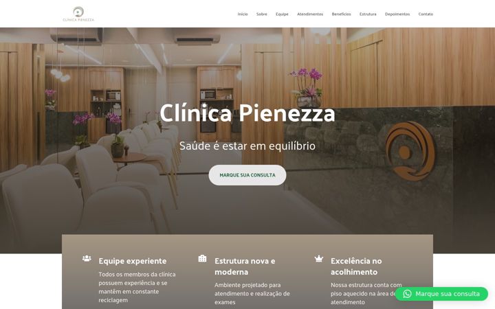 Screenshot of clinicapienezza.com.br