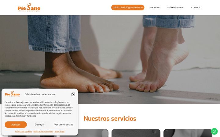 Screenshot of clinicapiesano.com