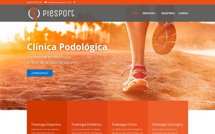 Screenshot of clinicapiesport.com