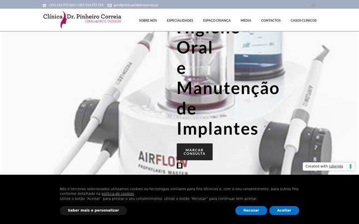 Screenshot di clinicapinheirocorreia.pt
